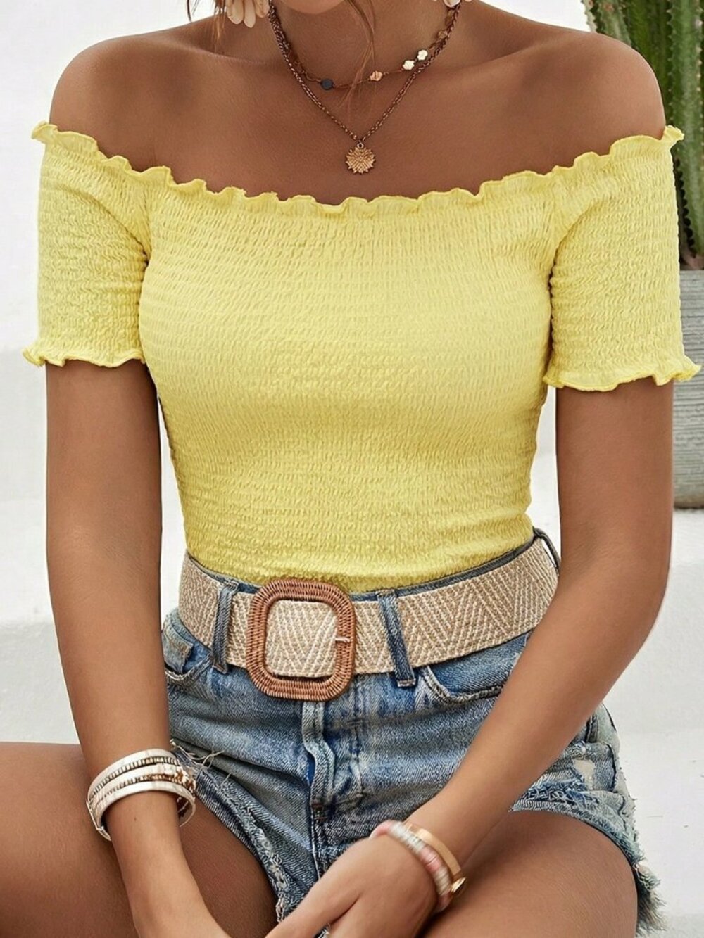 Women's Off-Shoulder Casual Short Sleeve T-Shirt